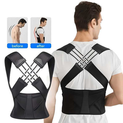 Adjustable Back Posture Corrector - Slouching Relief Belt for Men and Women